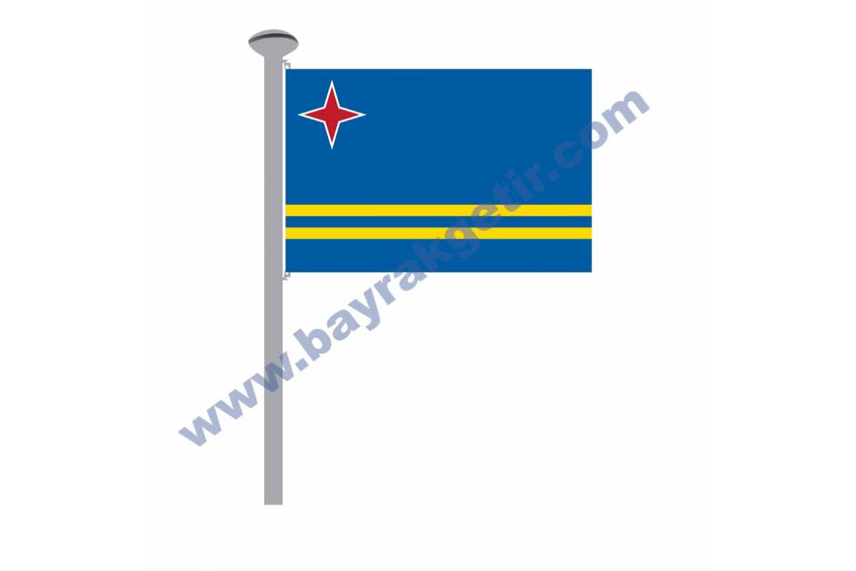 ARUBA GÖNDER BAYRAK 50x75 ( EBAT SEÇİNİZ ) ARUBA GÖNDER BAYRAK 50x75 ( EBAT SEÇİNİZ )